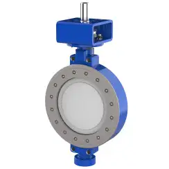 Wafer type butterfly valve with double eccentricity with stainless-steel body and stainless steel disk and metal-on-metal seat, DN600, PN16. PA400 series 