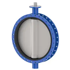 Wafer type butterfly valve and stainless steel disk and NBR seat, DN1200, PN10. PA300 series 