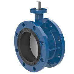 Flanged type butterfly valve and bronze disk and NBR seat, DN400, PN10. PA300 series 