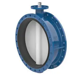 Flanged type butterfly valve and bronze disk and NBR seat, DN450, PN10. PA300 series bare stem